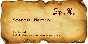 Szenczy Martin névjegykártya